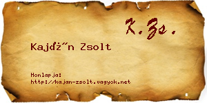 Kaján Zsolt névjegykártya